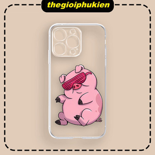 Ốp lưng cạnh vuông trong suốt bảo vệ camera heo hồng cute  cho iphone 6/8/7/plus/x/xr/xsmax/11/12/13/14/ pro max - u2002