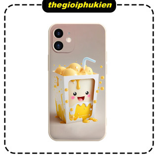 Ốp điện thoại iphone tpu bảo vệ cam trà sữa dễ thương 7 8 Plus 6 6s Plus 11 13 12 14 15 16 Pro MAX XR X XS MAX - e6201