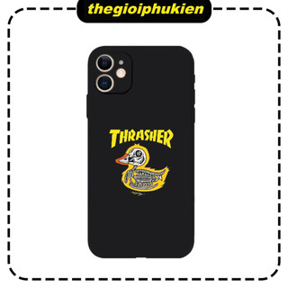 ỐP IPHONE cạnh vuông BVC Thrasher vàng ip 7 8 Plus 6 6s Plus 11 13 12 14 15 16 Pro MAX XR X XS MAX - q2007