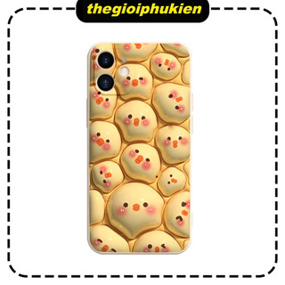 Ốp Điện Thoại Nhựa Dẻo mặt gà con Cho iPhone 11 / 12 / 13/14/15/16 Promax 6 / 7 / 8 Plus / X / XR / Xs Max - e6235