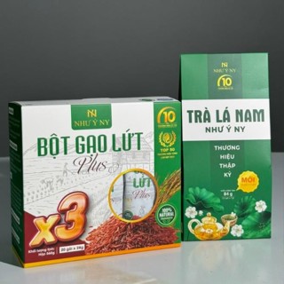 [Mua 2 hộp tặng 1 trà lá nam NY] Bột gạo lứt Plus Như Ý hộp 20 gói hỗ trợ giảm cân, giảm mỡ.