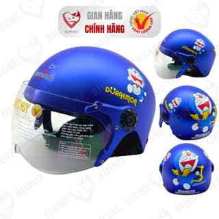 [CHÍNH HÃNG] Mũ Bảo Hiểm ĐỨC HUY Trẻ Em | Siêu Nhẹ Siêu Bền Có Kính Cho Bé 4-13 Tuổi JAMA Doraemon
