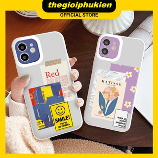 Ốp iphone - Ốp lưng iphone cạnh vuông Phong cách asthetic dành cho ip 6 đến 16promax - ng282