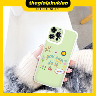 Ốp iphone - Ốp lưng iphone cạnh vuông you can do it dành cho ip 6 đến 16promax - ng204