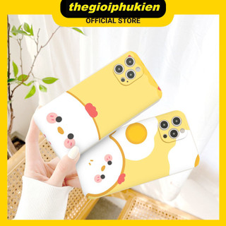 Ốp iphone - Ốp lưng iphone cạnh vuông Gà con má hồng dành cho ip 6 đến 16promax - ng194