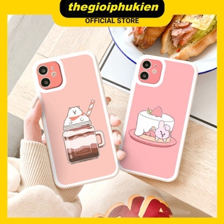 Ốp iphone - Ốp lưng iphone cạnh vuông viền camera bánh ngọt cute dành cho ip 6 đến 16promax - ng152