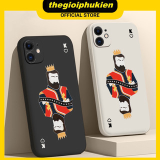 Ốp iphone - Ốp lưng iphone cạnh vuông Lá bài K cơ dành cho ip 6 đến 16promax - ng131