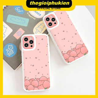 Ốp iphone - Ốp lưng iphone cạnh vuông viền Đào trái tim dành cho ip 6 đến 16promax - ng112