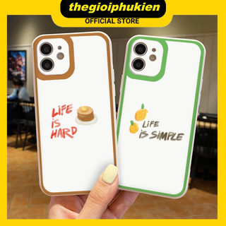 Ốp iphone - Ốp lưng iphone cạnh vuông viền camera Life dành cho ip 6 đến 16promax - ng089
