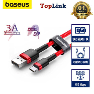  Cáp Sạc Nhanh Type-C Baseus CATKLF Sạc Nhanh 3A Q.C 3.0 Data Cho Samsung Xiaomi Huawei Oppo Dây Bọc Dù - TopLink 