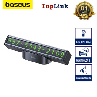 Bảng Ghi Số Điện Thoại Trên Ô Tô Baseus CNFT00001 Chất Liệu Kim Loại, Số Phản Quang, Để Được 2 Số - Toplink