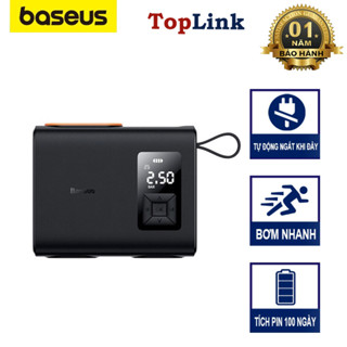 Máy Bơm Hơi Lốp Xe Ô Tô Di Động Baseus CG007 Mega Energypump Không Dây Pin 6000mah Bơm Đầy Lốp R195 Xẹp Trong 3,5 Phút