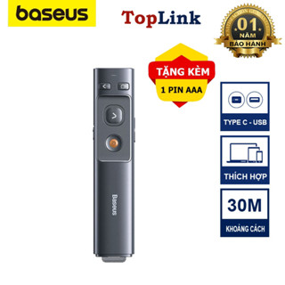 Bút Trình Chiếu Laser Điều Khiển Từ Xa Cho Máy Chiếu Baseus Orange Dot Wireless Presenter 2.4ghz Với USB Bluetooth