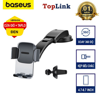  Giá Đỡ Kẹp Điện Thoại Trên Ô TÔ Xe Hơi Baseus SUYK Gắn Cửa Gió TapLo Kính Xe Xoay Điện Thoại Ngang Dọc 360 Độ 