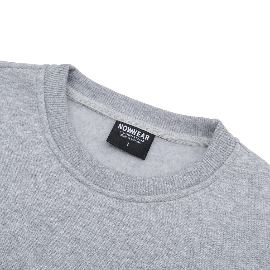 Áo Sweater Nỉ Bông Trơn Nowwear Tay Phồng Form Boxy Dày Dặn Nam Nữ Unisex | BigBuy360 - bigbuy360.vn