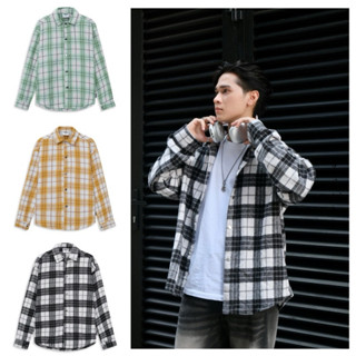    Xả Kho     Không Nón   Áo Sơ Mi Flannel Nowwear Tay Dài Caro không nón  Form Nam Nữ Unisex   Nỉ Dạ   