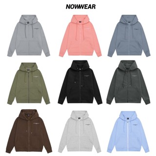 Áo khoác Nỉ Ngoại dây kéo Hoodie Zip Nowwear , Nỉ Bông cotton form oversize , bo vải , rộng mũ 2 lớp