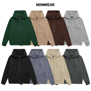 Áo khoác Hoodie Zip Nowwear Local Brand Unisex " LOGO TAG" HDZ01 chất Nỉ Bông form rộng mũ 2 lớp