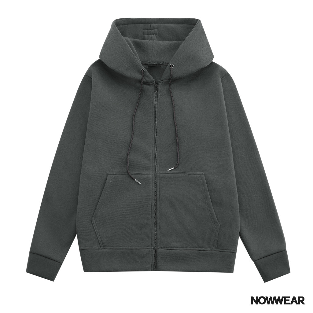 Áo khoác Hoodie Zip Nowwear Local Brand Unisex " LOGO TAG" HDZ01 chất Nỉ Bông form rộng mũ 2 lớp | BigBuy360 - bigbuy360.vn