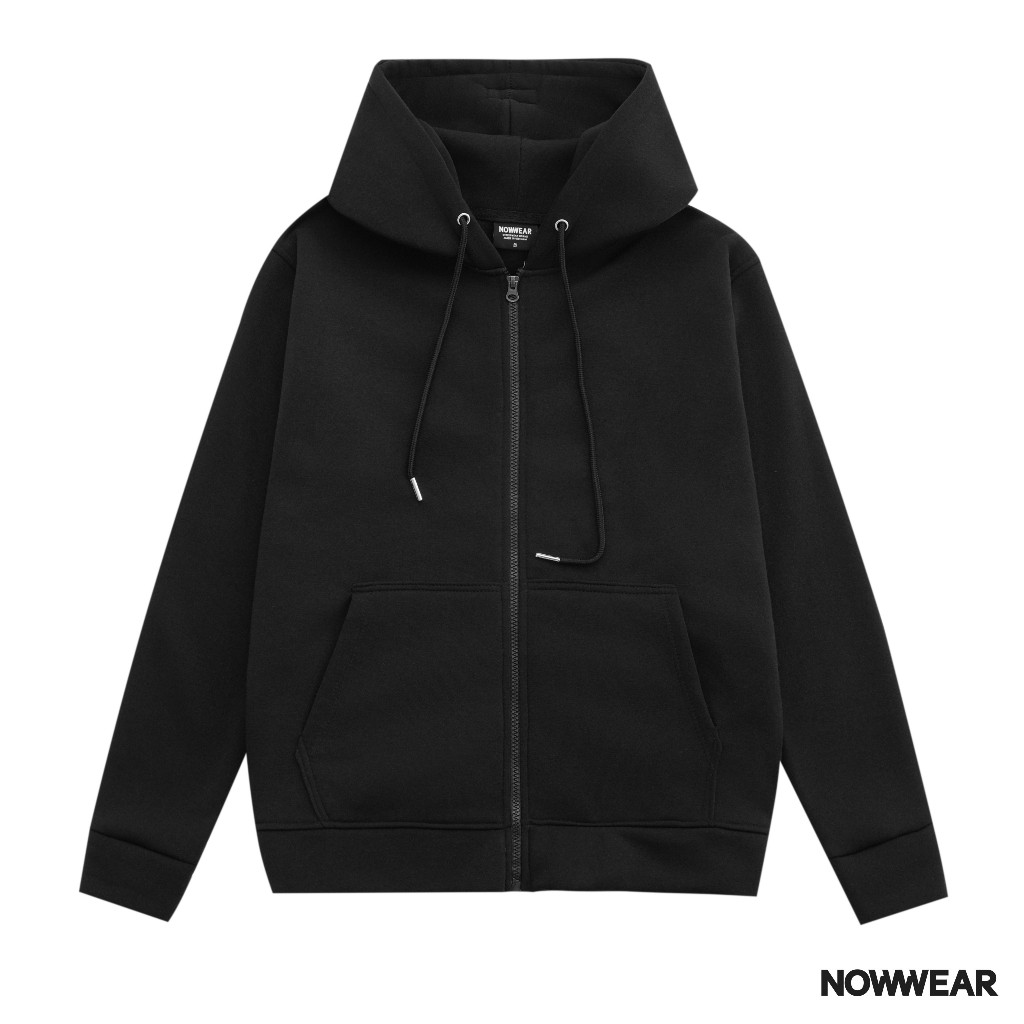 Áo khoác Hoodie Zip Nowwear Local Brand Unisex " LOGO TAG" HDZ01 chất Nỉ Bông form rộng mũ 2 lớp | BigBuy360 - bigbuy360.vn