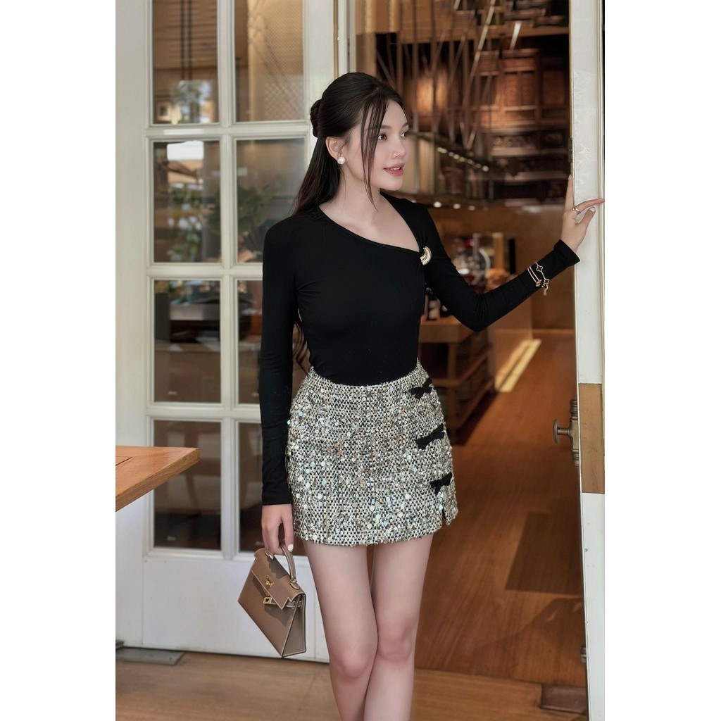H2STORE - CHÂN VÁY KIM SA NƠ - J05453