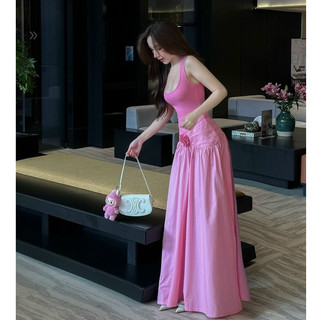 H2STORE - ĐẦM DÀI XẾP LI ĐÍNH HOA NỮ TÍNH - B05759