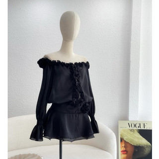 H2STORE - ĐẦM BẸT VAI BÈO TAY DÀI NỮ TÍNH - G05624