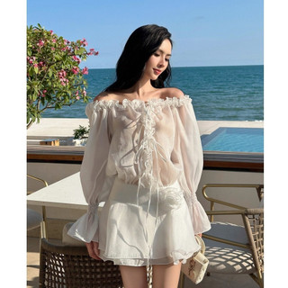 H2STORE - ĐẦM BẸT VAI BÈO TAY DÀI NỮ TÍNH - G05624