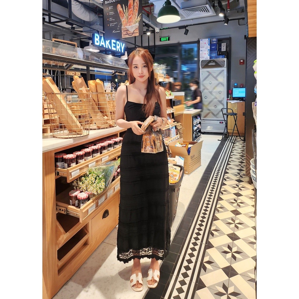 H2STORE - ĐẦM REN 2 DÂY  -  QA03962