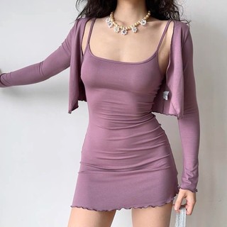 H2STORE - ĐẦM 2 DÂY + ÁO KHOÁC - QA04267