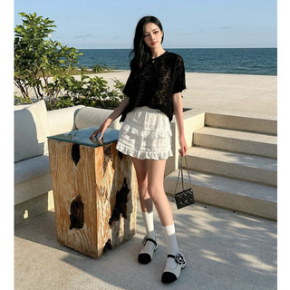 H2STORE - CHÂN VÁY NGẮN REN TẦNG TRẺ TRUNG - H05608