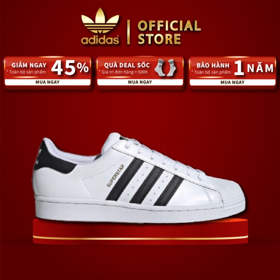 [ CHÍNH HÃNG ] Giày Adidas Superstar 'Footwear White Black' EG4958 ♡