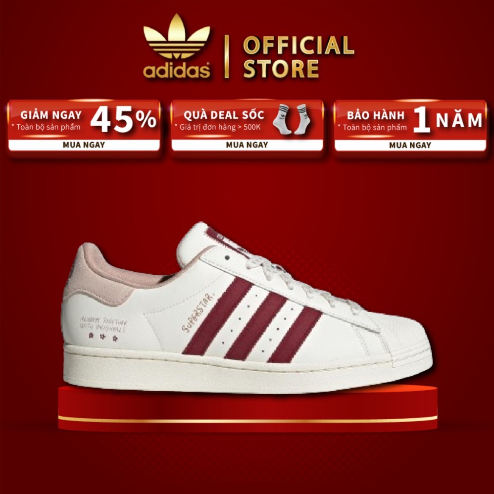[ CHÍNH HÃNG ] Giày Adidas Superstar x YU NAGABA Superstar ‘Off White Burgundy’ IG3853 ♡