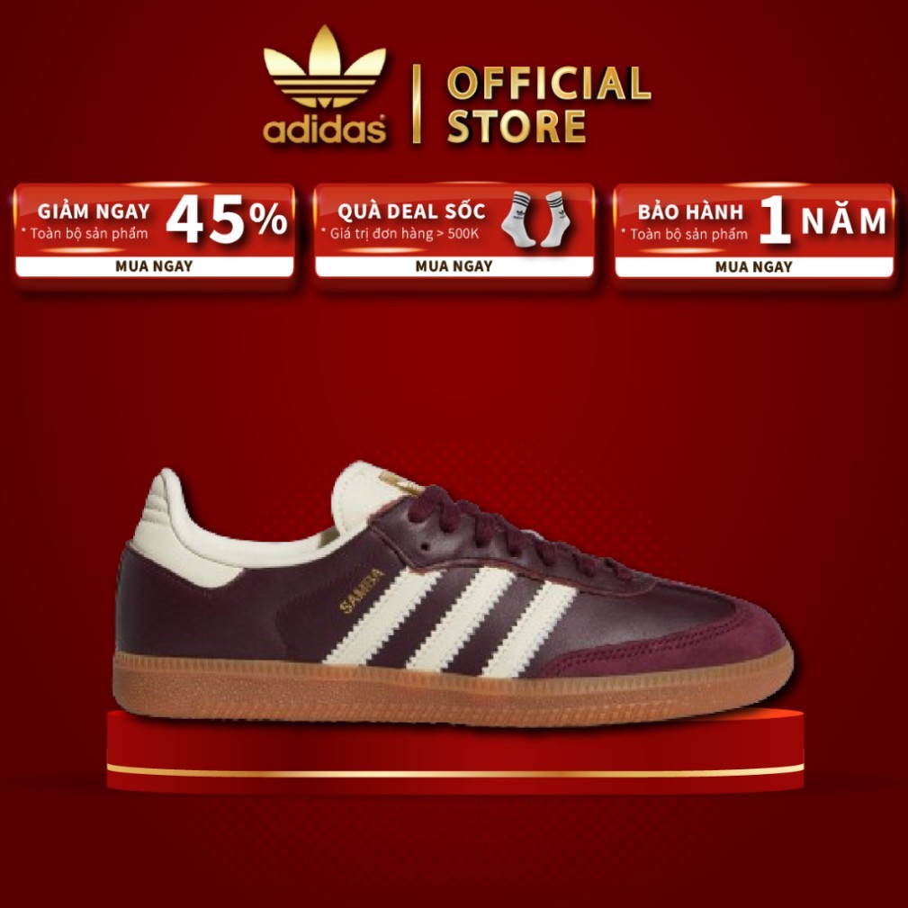 [ CHÍNH HÃNG ] Giày Adidas Samba OG 'Maroon' ID0477 ♡