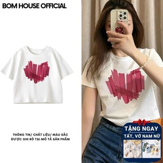 Áo Croptop Tim Đỏ Ôm Body Chất Thun Borip