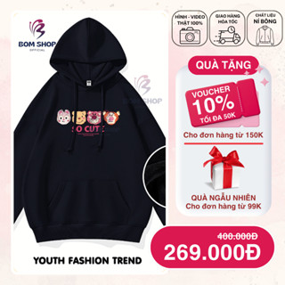 Áo Hoodie SOCUTE Nam Nữ Form Rộng Ulzzang Unisex