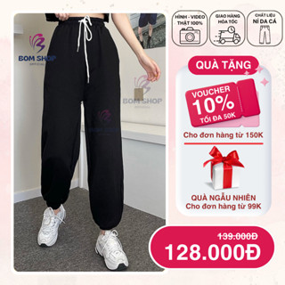 Quần Jogger Trơn Ống Rộng Nỉ Da Cá 3 Màu Nam Nữ Ullzang Unisex BOM SHOP Q01