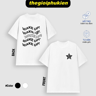 Áo phông nam nữ unisex form vừa Star wake up , áo thun tay ngắn cổ tròn cotton mềm mát - ta/tb2012