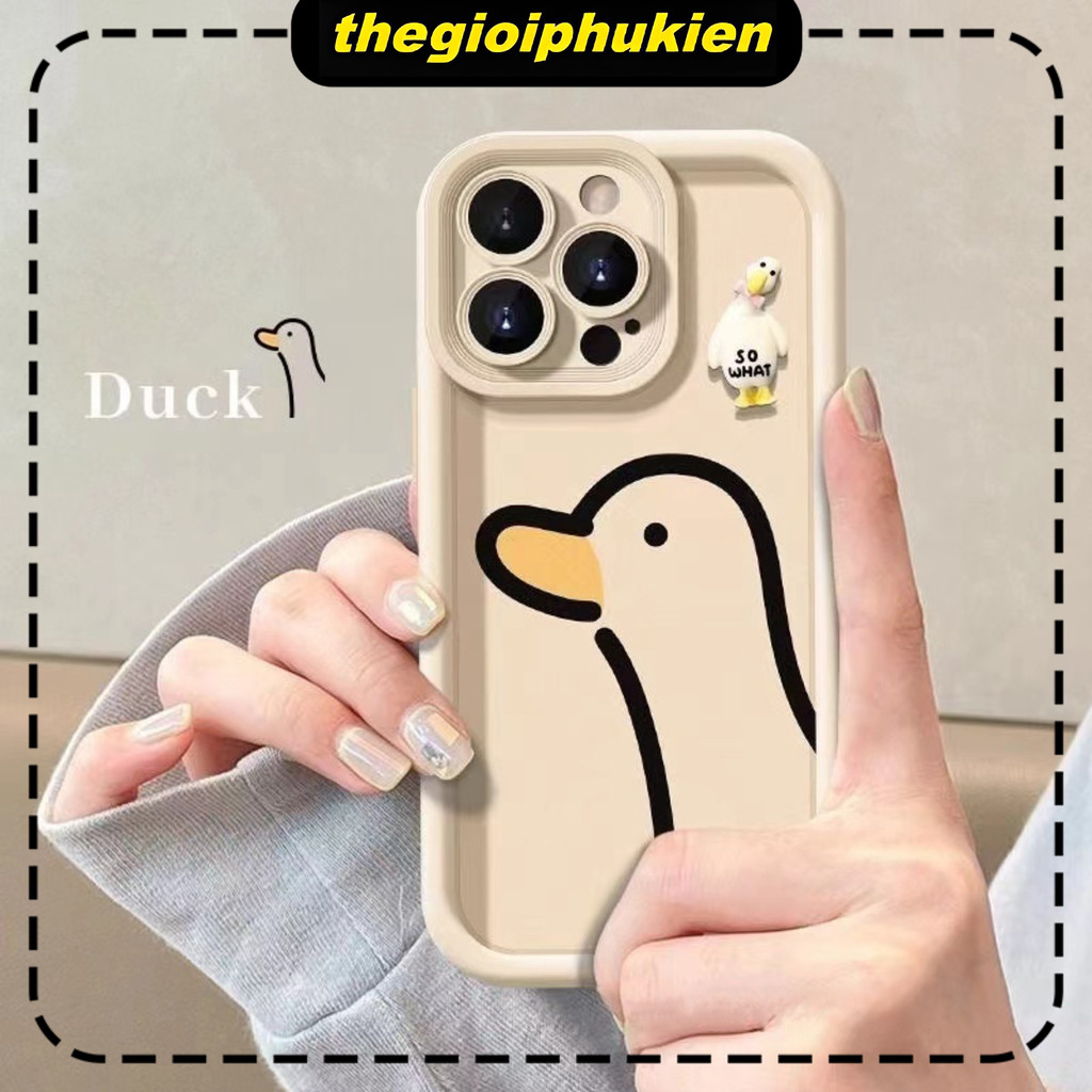 Ốp lưng iphone viền cao chống sốc Vịt so what dành cho ip 6/7/8/plus/x/xr/xs/11/12/13/14/15/pro max 
