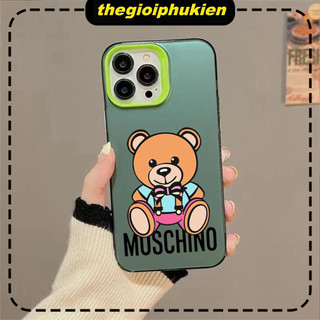 Ốp lưng iphone nhựa acrylic cứng chống sốc Gấu đeo nơ dành cho ip 6/7/8/plus/x/xr/xs/11/12/13/14/15/pro max - dx2012