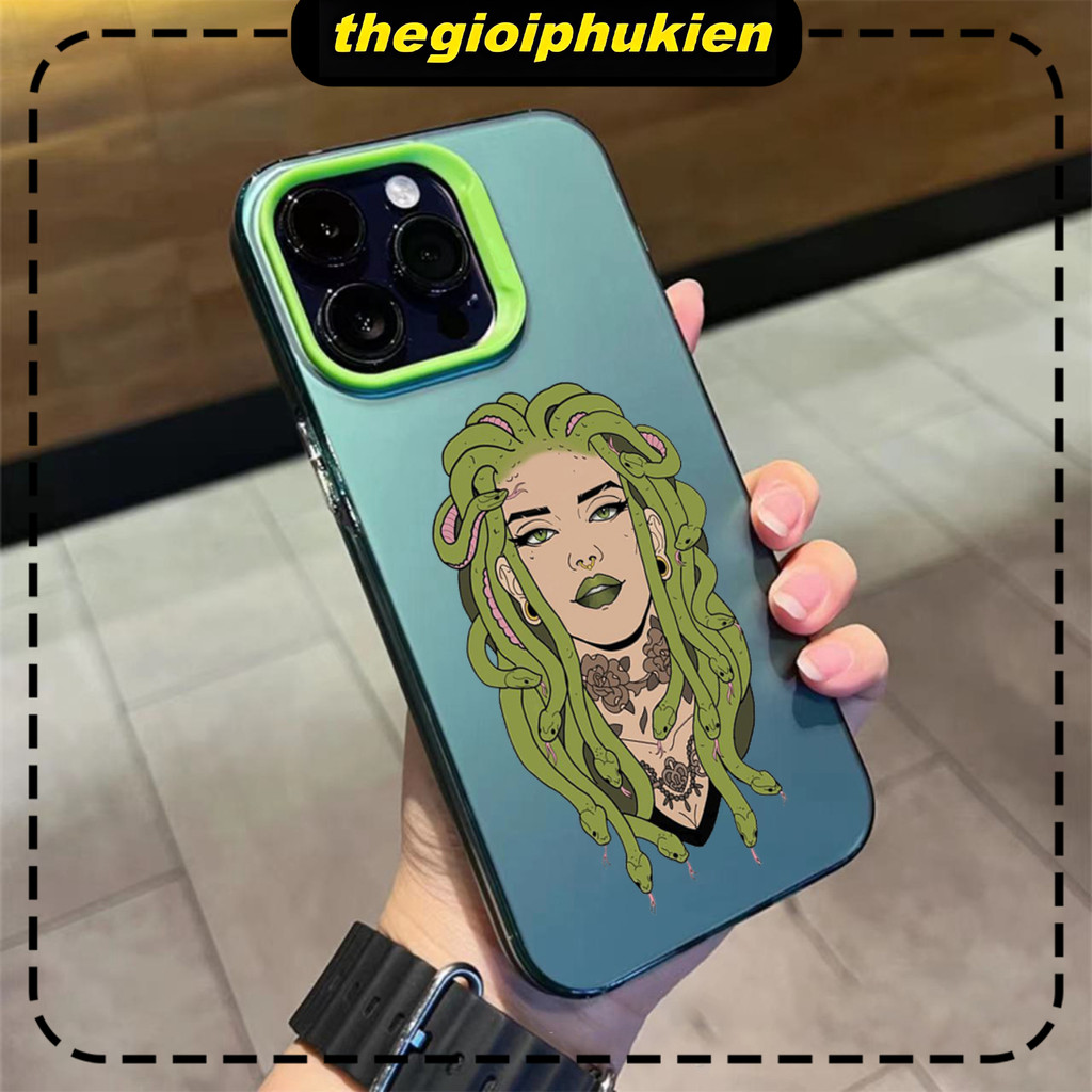 Ốp lưng iphone nhựa acrylic cứng chống sốc Snake girl dành cho ip 6/7/8/plus/x/xr/xs/11/12/13/14/15/