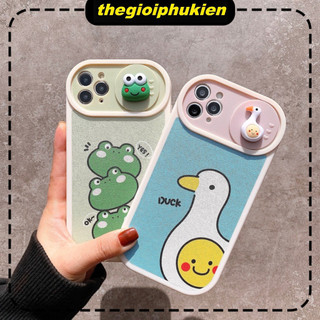 Ốp lưng iphone nắp trượt che camera vịt và ếch dành cho ip 6/7/8/plus/x/xr/xs/11/12/13/14/pro max - xx2061