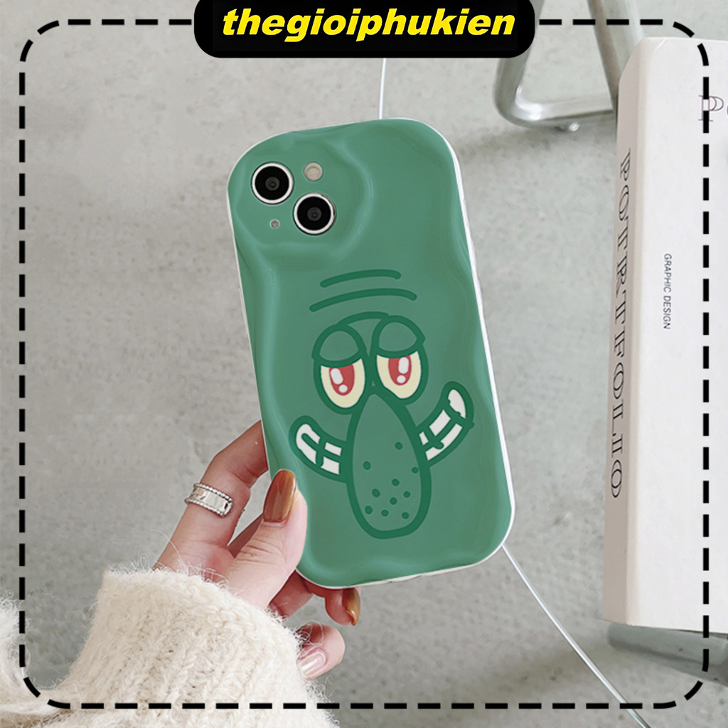 Ốp lưng iphone cạnh sóng nổi Quái vật xanh mũi to 6s/6splus/7/7plus/8/8plus/x/11/12/13/14/15/16/max/