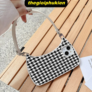 Ốp lưng iphone kiểu dáng túi xách kèm dây đeo họa tiết răng sói sang trọng 6/7/8/plus/x/xr/xs/11/12/13/14/pro max vi2007