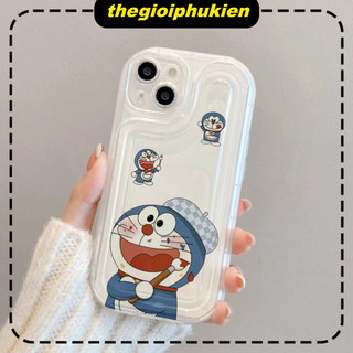 Ốp lưng iphone trong suốt chống sốc Mèo máy họa sĩ 6/6s plus/7/7plus/8/8plus/x/xr/11/12/13/14/max/promax xb2007