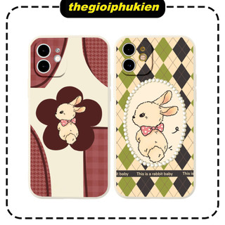ỐP IPHONE cạnh vuông BVC Rabbit baby ip 7 8 Plus 6 6s Plus 11 13 12 14 Pro MAX XR X XS MAX - e7498