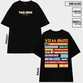 Áo Thun Tỉnh Thái Bình Việt Nam Fom Unisex  Màu Đen Trắng CITY89 Local Brand