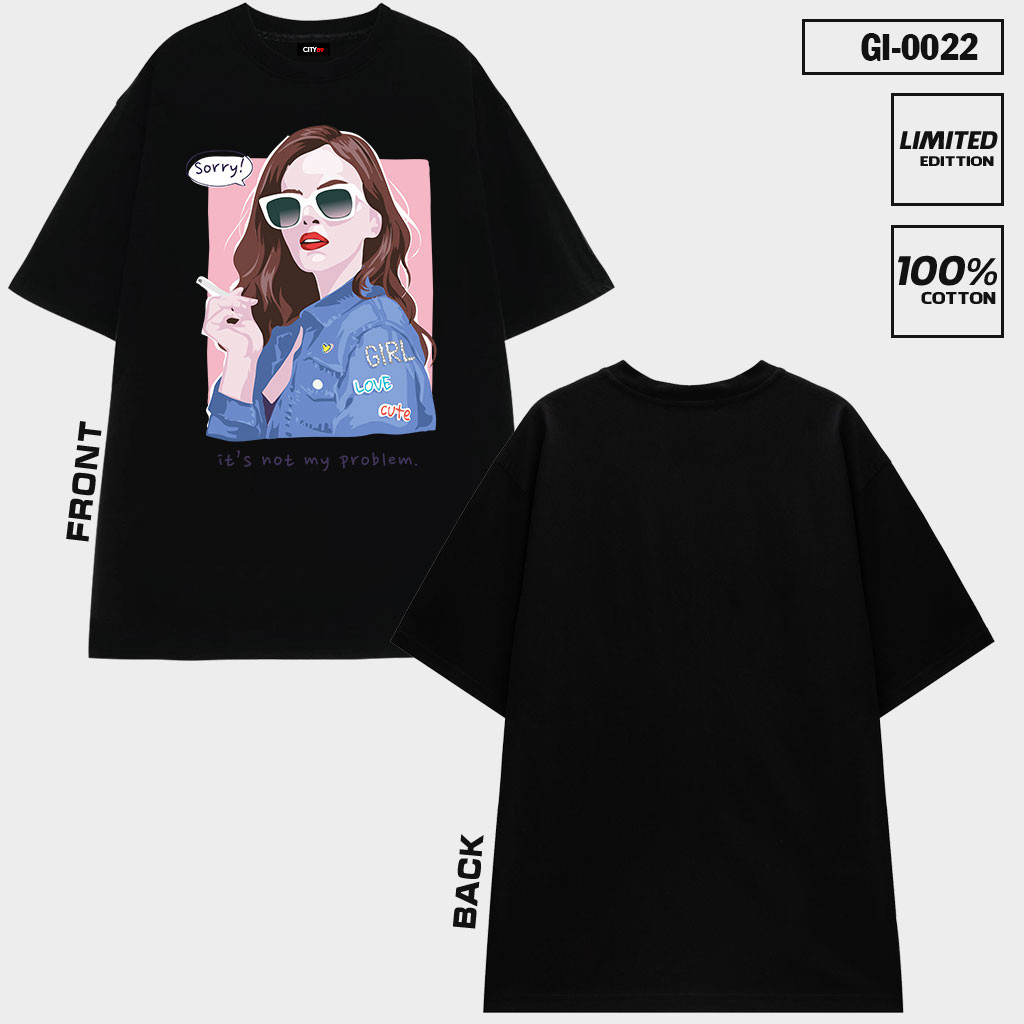 Áo Thun In Hình Chữ GIRL Love Cute - Local Brand CITY89