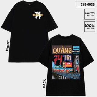 Áo thun in chữ QUẢNG TRỊ form áo rộng thỏa mái nam nữ mặc được local brand CITY89