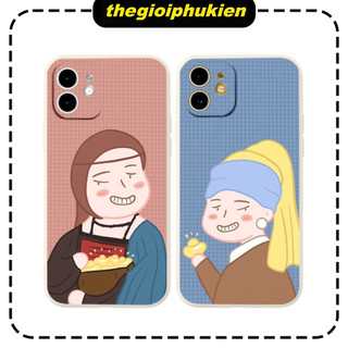 Ốp lưng cạnh vuông bảo vệ camera cặp đôi hài hước dành cho iphone 6/8/7/plus/x/xr/xsmax/11/12/13/14 pro max - e7158
